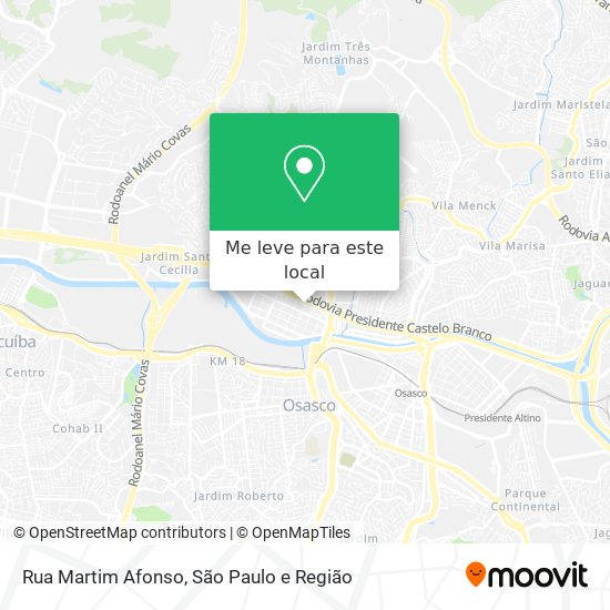 Rua Martim Afonso mapa