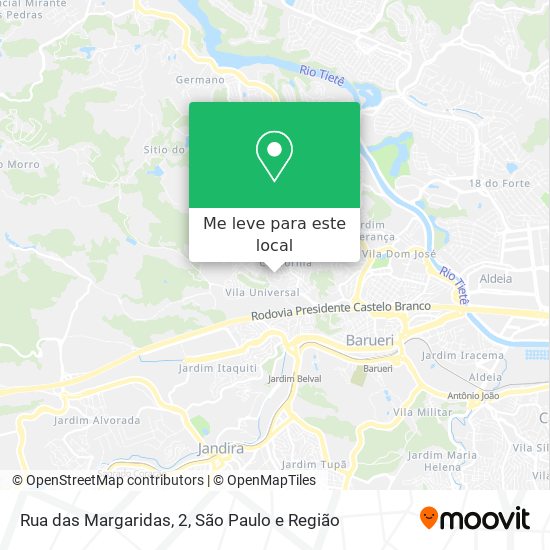 Rua das Margaridas, 2 mapa