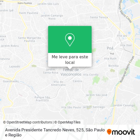 Avenida Presidente Tancredo Neves, 525 mapa