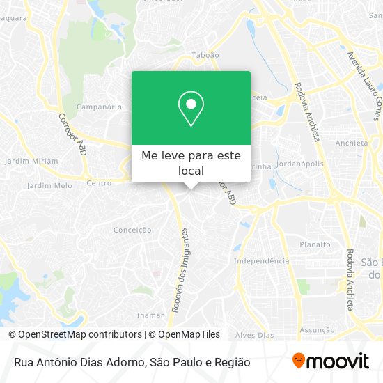 Rua Antônio Dias Adorno mapa