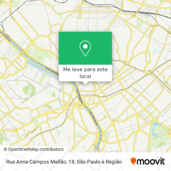 Rua Anna Campos Mellão, 18 mapa