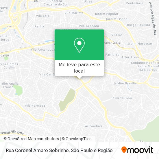 Rua Coronel Amaro Sobrinho mapa