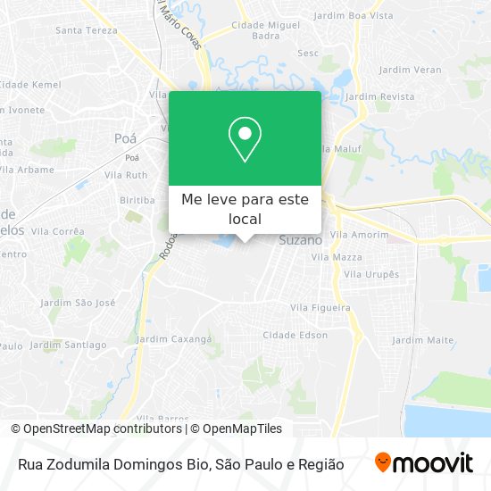 Rua Zodumila Domingos Bio mapa