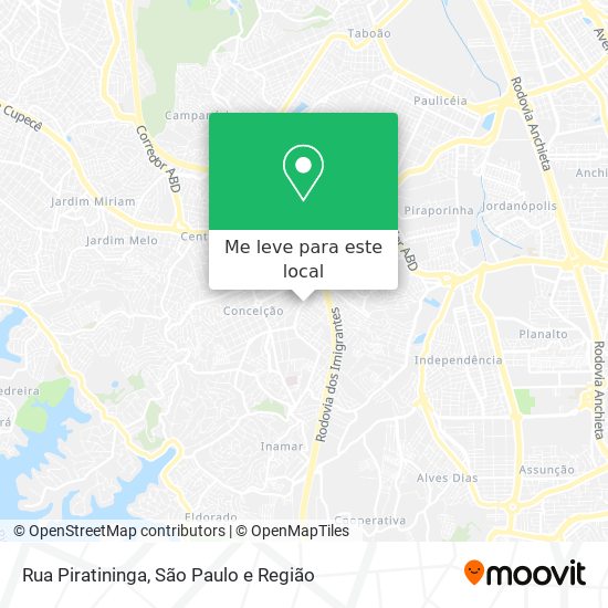 Rua Piratininga mapa