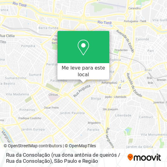 Rua da Consolação (rua dona antônia de queirós / Rua da Consolação) mapa