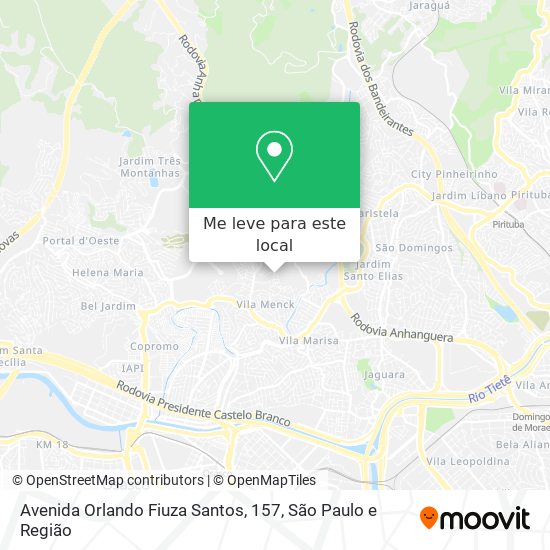 Avenida Orlando Fiuza Santos, 157 mapa