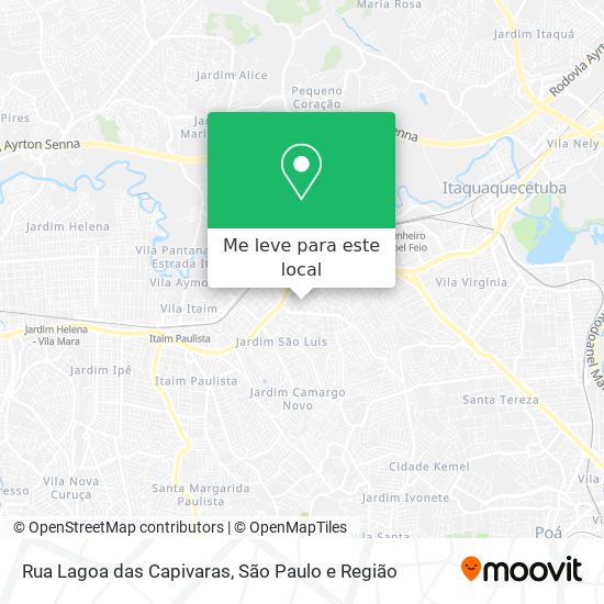 Rua Lagoa das Capivaras mapa