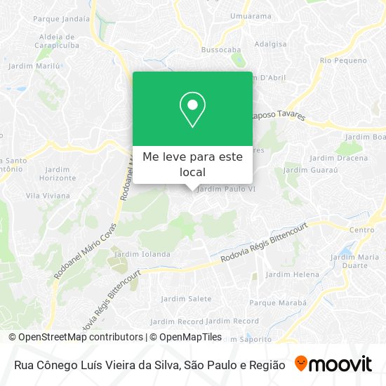 Rua Cônego Luís Vieira da Silva mapa