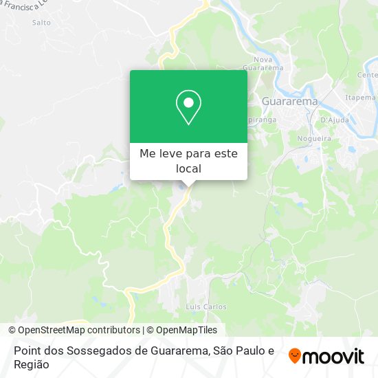 Point dos Sossegados de Guararema mapa
