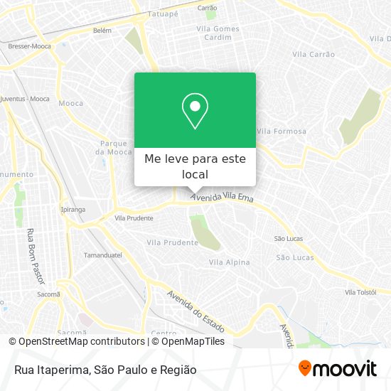 Rua Itaperima mapa
