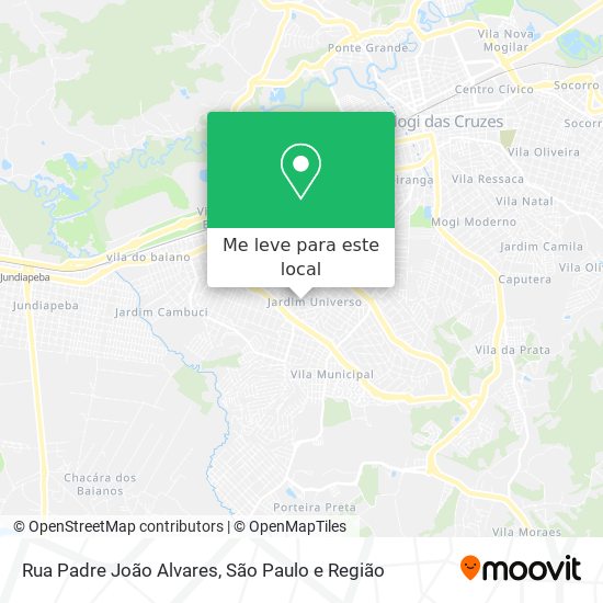 Rua Padre João Alvares mapa