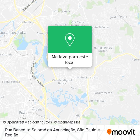Rua Benedito Salomé da Anunciação mapa