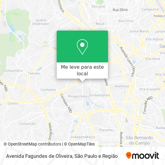 Avenida Fagundes de Oliveira mapa