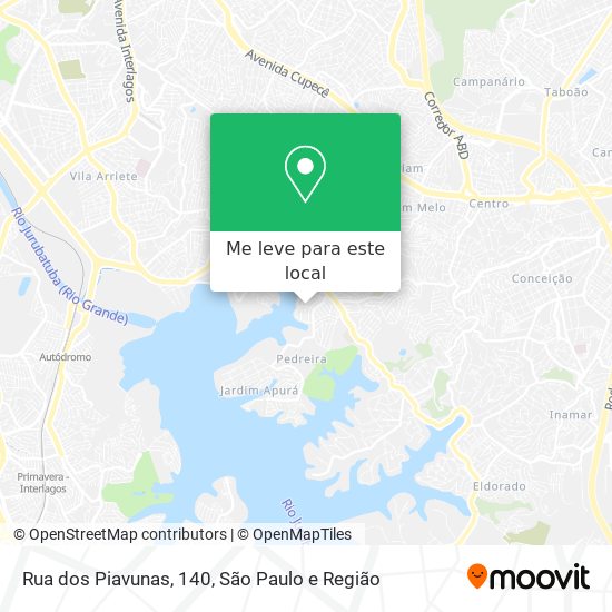 Rua dos Piavunas, 140 mapa