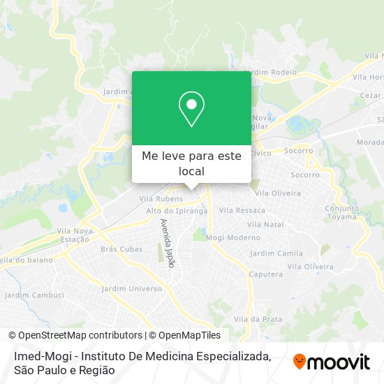 Imed-Mogi - Instituto De Medicina Especializada mapa