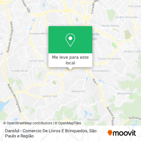 Danslul - Comercio De Livros E Brinquedos mapa