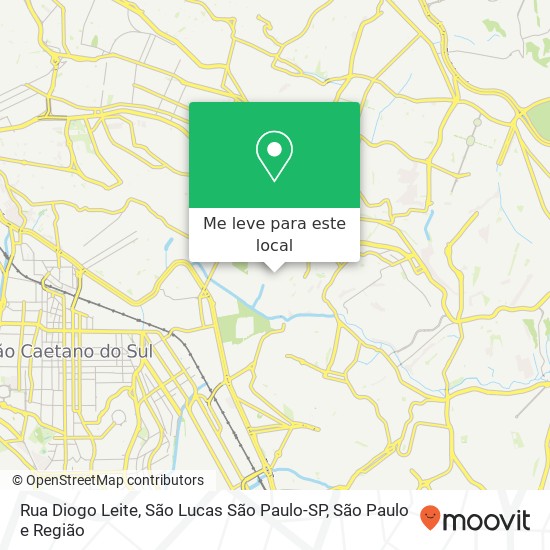 Rua Diogo Leite, São Lucas São Paulo-SP mapa