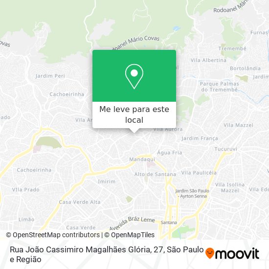 Rua João Cassimiro Magalhães Glória, 27 mapa