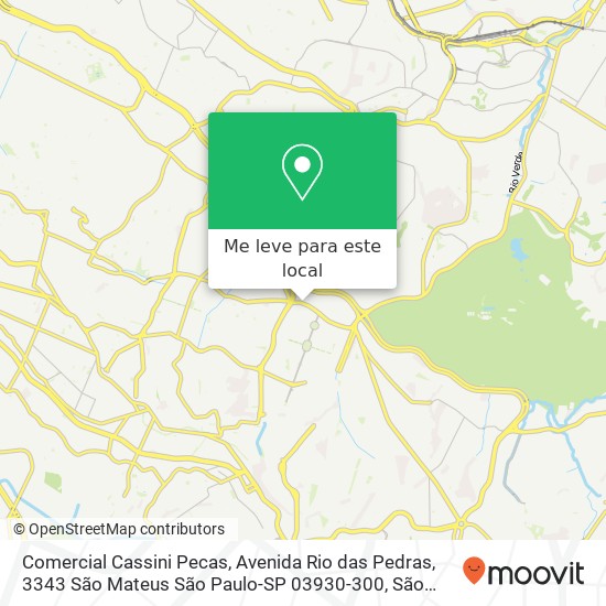 Comercial Cassini Pecas, Avenida Rio das Pedras, 3343 São Mateus São Paulo-SP 03930-300 mapa