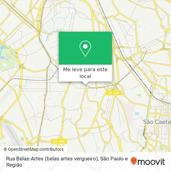 Rua Belas-Artes (belas artes vergueiro), Cursino São Paulo-SP mapa