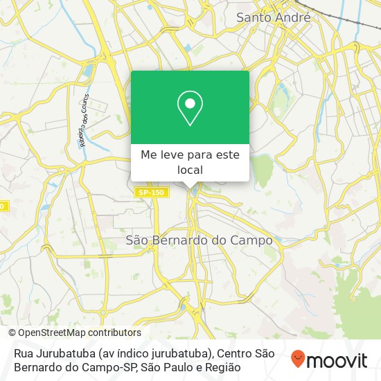 Rua Jurubatuba (av índico jurubatuba), Centro São Bernardo do Campo-SP mapa
