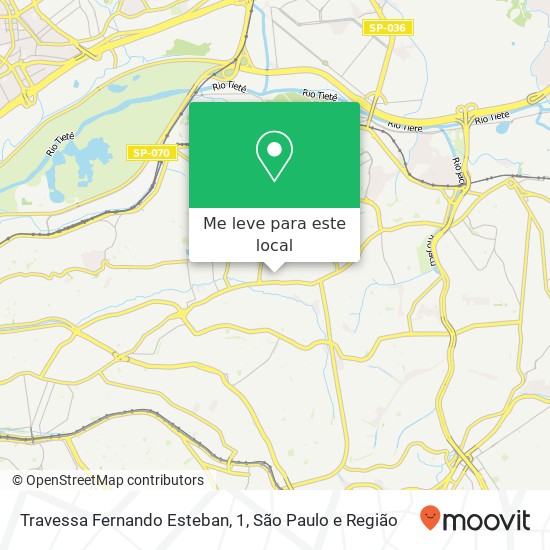 Travessa Fernando Esteban, 1, Ermelino Matarazzo (Parque Boturussu) São Paulo-SP mapa
