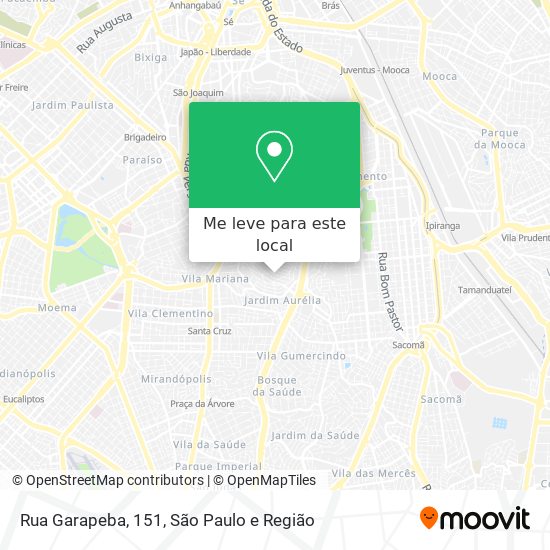 Rua Garapeba, 151 mapa