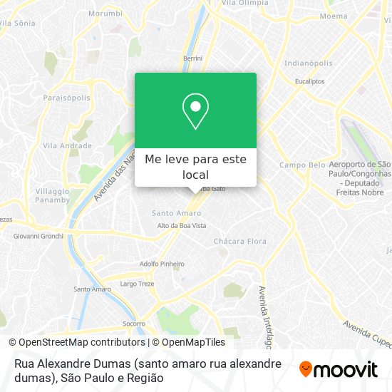 Rua Alexandre Dumas (santo amaro rua alexandre dumas) mapa