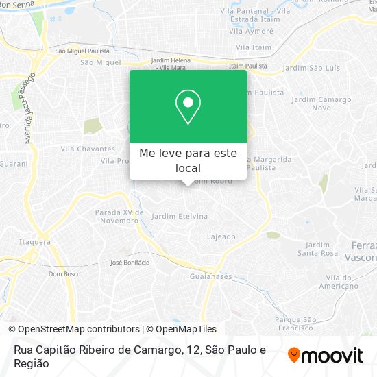 Rua Capitão Ribeiro de Camargo, 12 mapa