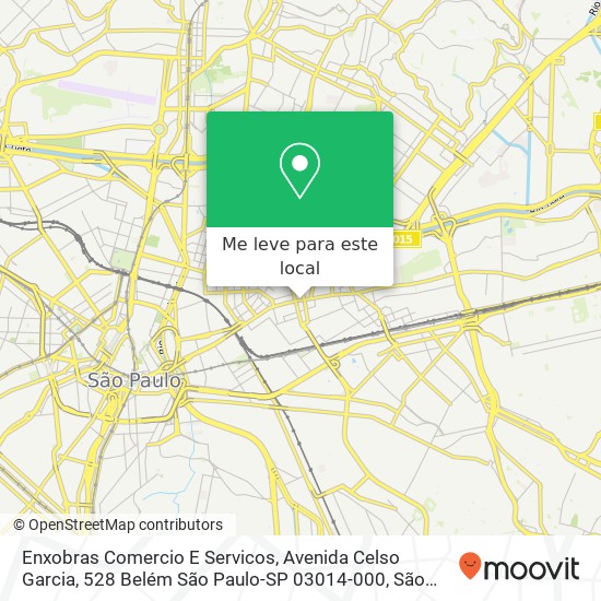 Enxobras Comercio E Servicos, Avenida Celso Garcia, 528 Belém São Paulo-SP 03014-000 mapa