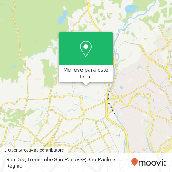 Rua Dez, Tremembé São Paulo-SP mapa