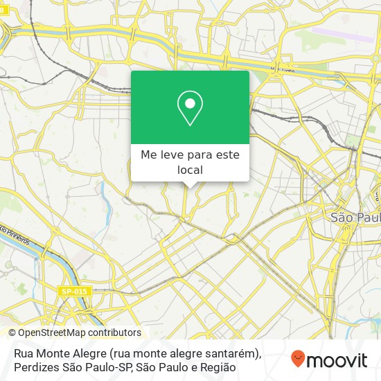 Rua Monte Alegre (rua monte alegre santarém), Perdizes São Paulo-SP mapa