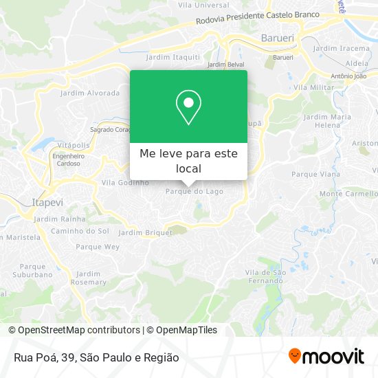 Rua Poá, 39 mapa