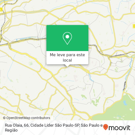 Rua Olaia, 66, Cidade Líder São Paulo-SP mapa