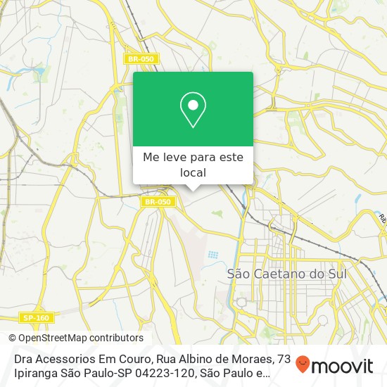 Dra Acessorios Em Couro, Rua Albino de Moraes, 73 Ipiranga São Paulo-SP 04223-120 mapa