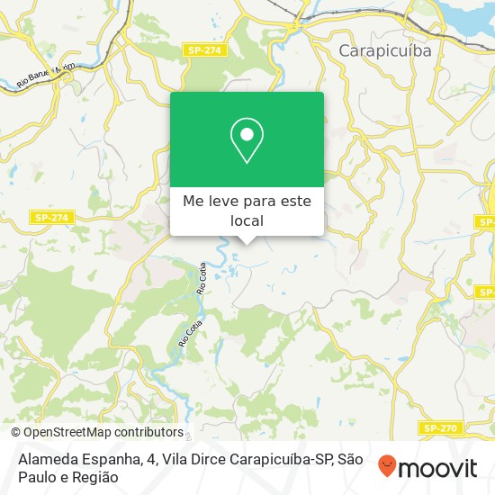 Alameda Espanha, 4, Vila Dirce Carapicuíba-SP mapa