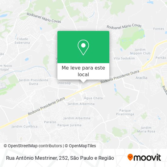 Rua Antônio Mestriner, 252 mapa