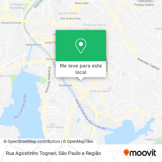 Rua Agostinho Togneri mapa