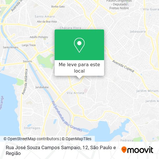 Rua José Souza Campos Sampaio, 12 mapa