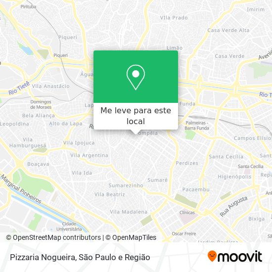Pizzaria Nogueira mapa
