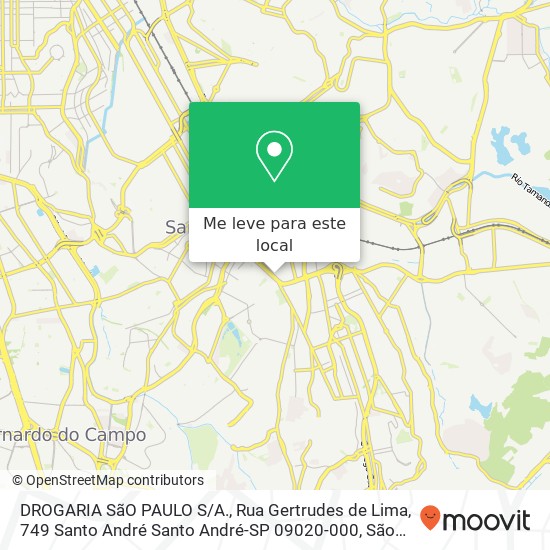 DROGARIA SãO PAULO S / A., Rua Gertrudes de Lima, 749 Santo André Santo André-SP 09020-000 mapa