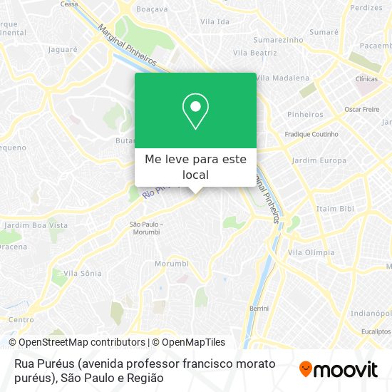 Rua Puréus (avenida professor francisco morato puréus) mapa