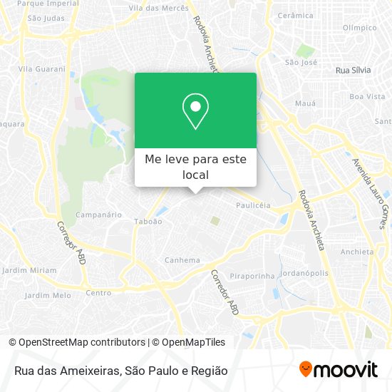 Rua das Ameixeiras mapa