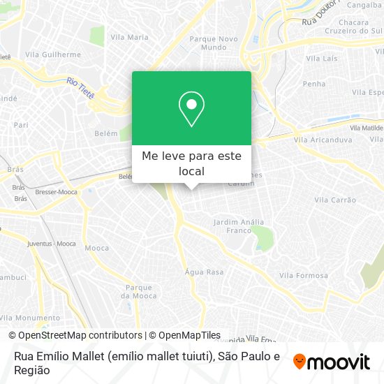 Rua Emílio Mallet (emílio mallet tuiuti) mapa