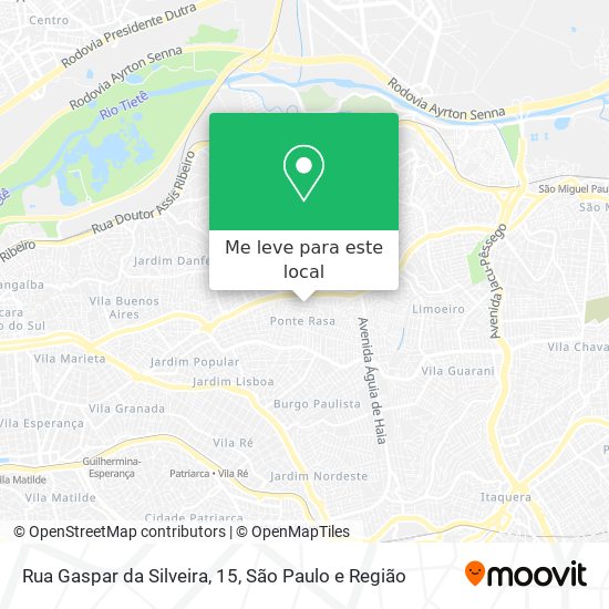 Rua Gaspar da Silveira, 15 mapa