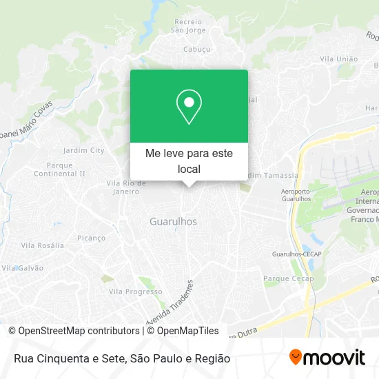 Rua Cinquenta e Sete mapa