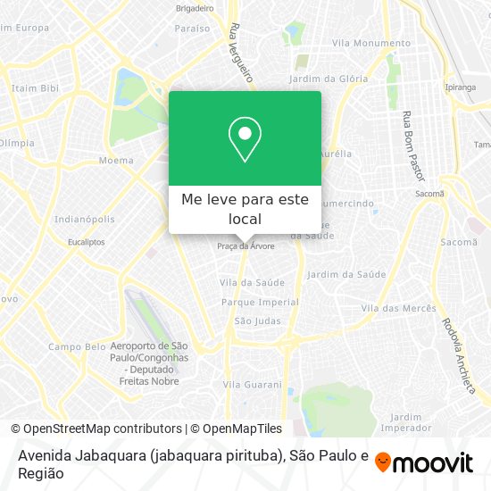 Avenida Jabaquara (jabaquara pirituba) mapa