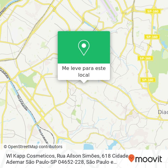 Wl Kapp Cosmeticos, Rua Aílson Simões, 618 Cidade Ademar São Paulo-SP 04652-228 mapa
