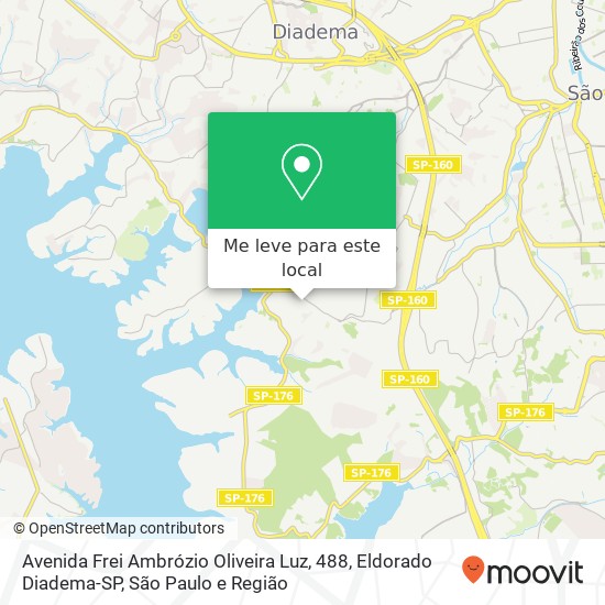 Avenida Frei Ambrózio Oliveira Luz, 488, Eldorado Diadema-SP mapa