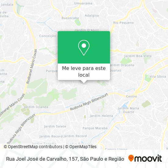 Rua Joel José de Carvalho, 157 mapa